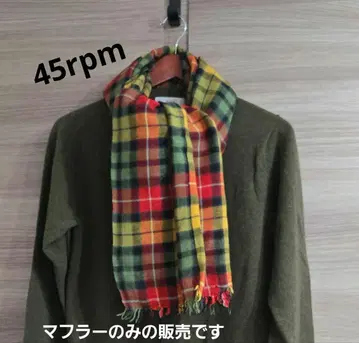 45rpm 울 체크 머플러 숄