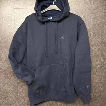 Champion XL 네이비 후드 부착 후드티
