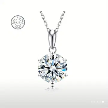 실버 925 스털링 실버 크리스탈 목걸이 펜던트 box 포함