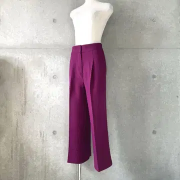 택 포함 새상품 턱 포함 스트레이트 팬츠 와인 보르도 S