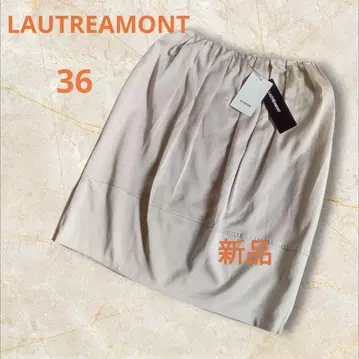 [ LAUTREAMONT ] 택 포함 새상품 광택 턱 스커트 36