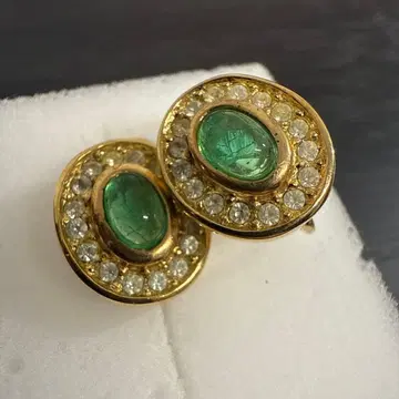 빈티지 고급스러움 Grosse 그로세 에메랄드풍 귀찌