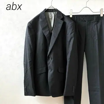 abx 수트 셋업 자켓 슬랙스 스트라이프 울 혼방