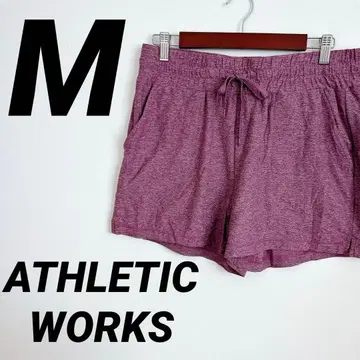 새상품급 ATHLETIC WORKS 퍼플 숏팬츠 M 캐주얼