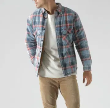 BAYFLOW 안감 보아 인디고 체크 셔츠 보아 자켓 ZARA