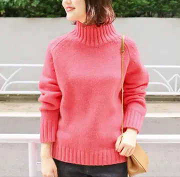 AQUA 로우 게이지 하이넥 풀오버