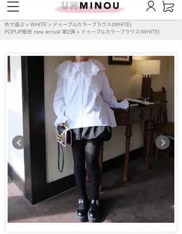 안미누 더블 칼라 블라우스