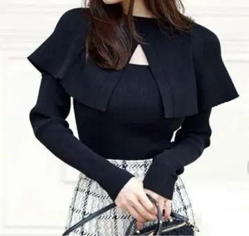 스나이델 Sustainable 2way 케이프 니트 풀오버