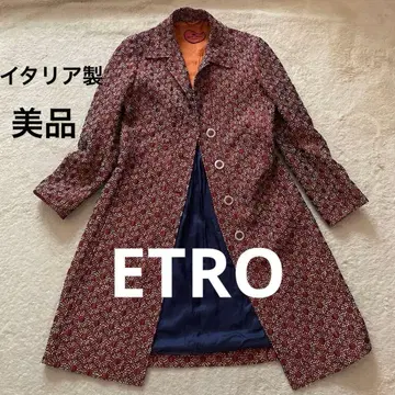 [ 새상품급 ] 에트로 자카드 롱 코트 체스터 코트 이탈리아제