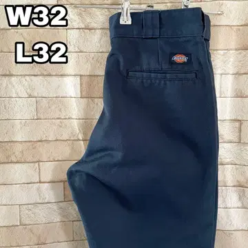 디키즈 워크 팬츠 자수 안감 체크 무늬 네이비 32 x 32