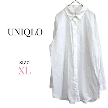 유니클로 [ XL ] 와이셔츠 긴팔 셔츠 화이트 심플 무지
