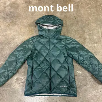 mont-bell 다운 자켓 후드 부착 다크 그린