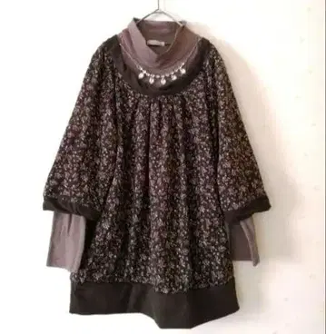 fairygrunge 플라워 탈부착 액세서리 레이어드 스타일 튜닉