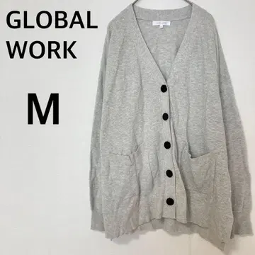 글로벌 워크 가디건 [ M ] 와플 가디건 그레이 루즈핏