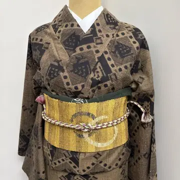 순수 실크 본장 유키쓰무기 아리스가와 문양 일품