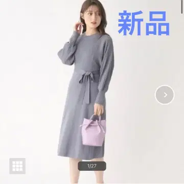 디자인 슬리브 도킹 총알 편직 니트 원피스