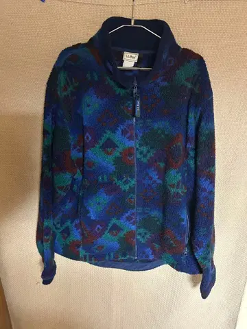 90s llbean 올 패턴 플리스 풀집 자켓