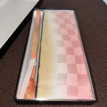 핑크 크림 체크 허리띠 미사용 새상품