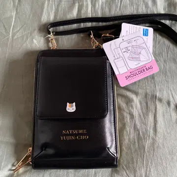 블랙 숄더백 냥코 선생님 나츠메 우인장