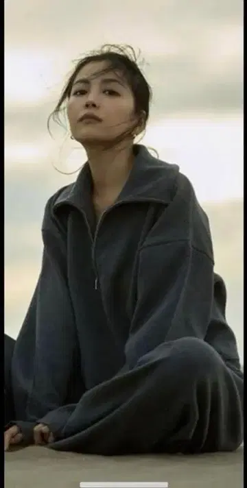 ETRE TOKYO 미키코 야노 W 페이스 하프 지퍼 니트 풀오버 블랙