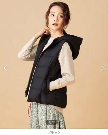 any sis 워셔블 서지 트윌 후드 다운 베스트 1