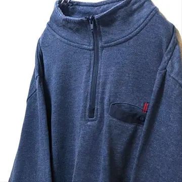 LIVERGY 하프 지퍼 맨투맨 트레이닝복 구제 의류 L 네이비 컬러