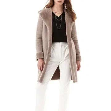 Pinky&dianne 페이크 무스탕 코트 베이지 38호