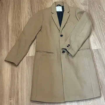 남성용 코트 L 사이즈 BROWNIE 베이지 체스터 코트