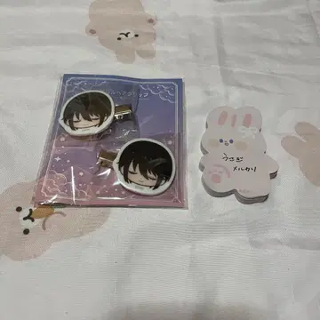 마법사의 약속 마호야쿠 화이트 아크릴 헤어 클립 굿나잇 시리즈