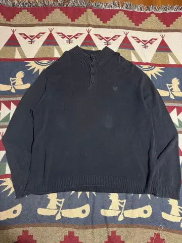 00s CHAPS 헨리넥 코튼 니트 오버 사이즈 2XL