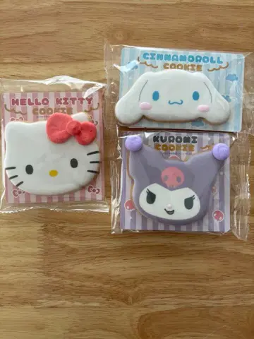 헬로키티 시나모롤 쿠로미 쿠키 3개 세트