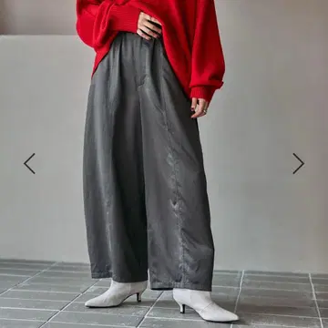 렙심 새틴 와이드 코쿤 팬츠