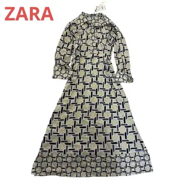 ZARA 원피스 L 베이지 체인 패턴
