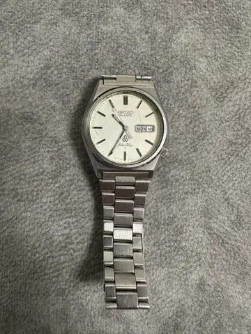 QZ 세이코 실버 웨이브 7546-8340 실버 손목시계