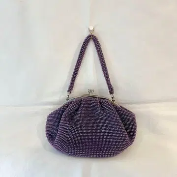 빈티지 비즈 백 파티 백 보라색 포멀 결혼식 일본 정통의상 소품