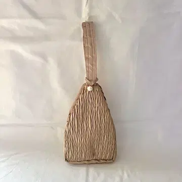 빈티지 새틴 백 펄 화이트 골드 포멀 파티 백