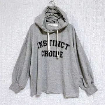 3253 레이 카즌 후드티 트레이닝복 얇은 소재 맨투맨 그레이 컷팅