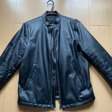 블랙 페이크 레더 자켓, 슬림 핏