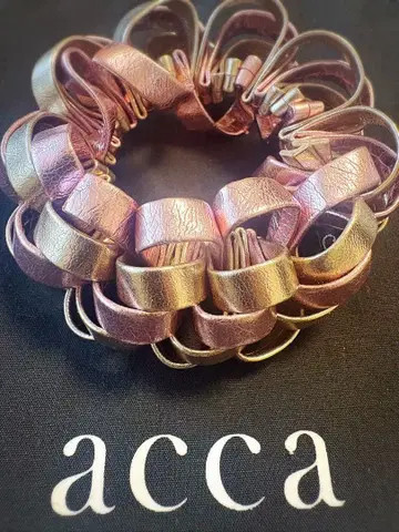 acca 핑크 골드 루프 스크런치