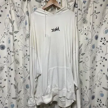 x-girl 후드티 화이트 화이트