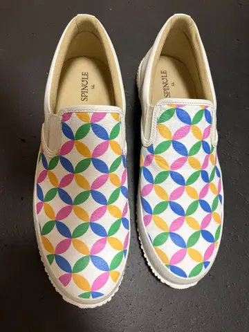 스핑글 무브 칠보 세공 프린트 가죽 슬립온 LL27.5