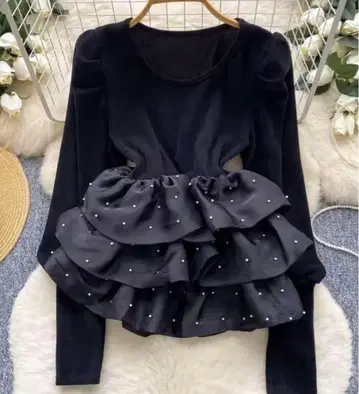 프릴 도트 bibby풍 상의