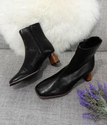 미니아 minia 숏부츠 스퀘어부츠 L 블랙 24 24.5