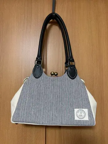 스트라이프 캔버스 핸드백