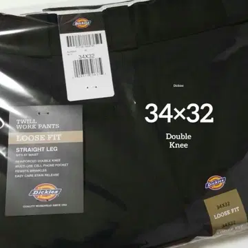 34 x 32 [ 새상품 미사용 ] 디키즈 더블니 85283 BLACK