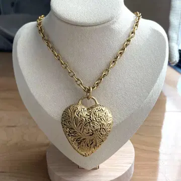 하트 골드 컬러 롱 목걸이