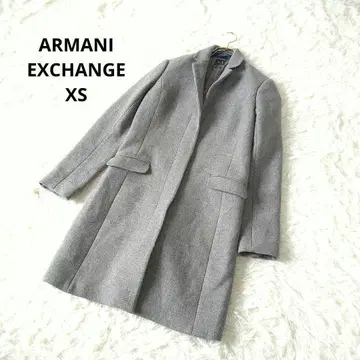 ARMANI EXCHANGE 울 롱 체스터 코트 XS 그레이