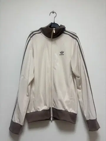 adidas 3스트라이프 저지 화이트/브라운 M