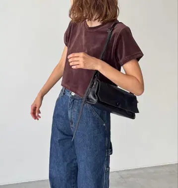 CANAL JEAN El mar 직사각형 가죽 숄더백