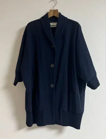 MAURO GRIFONI 네이비 숄카라 코트